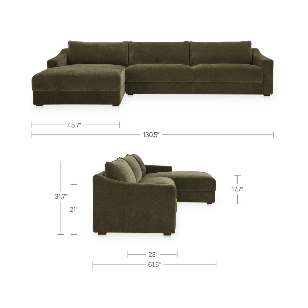 Farrow Sectional Cedar Green Left - 7