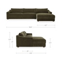 Farrow Sectional Cedar Green Right - 7