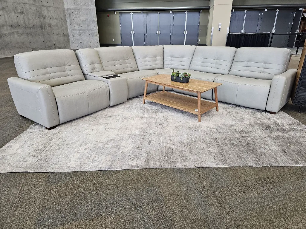 Marina leather reclining sectional closeup shot.webp