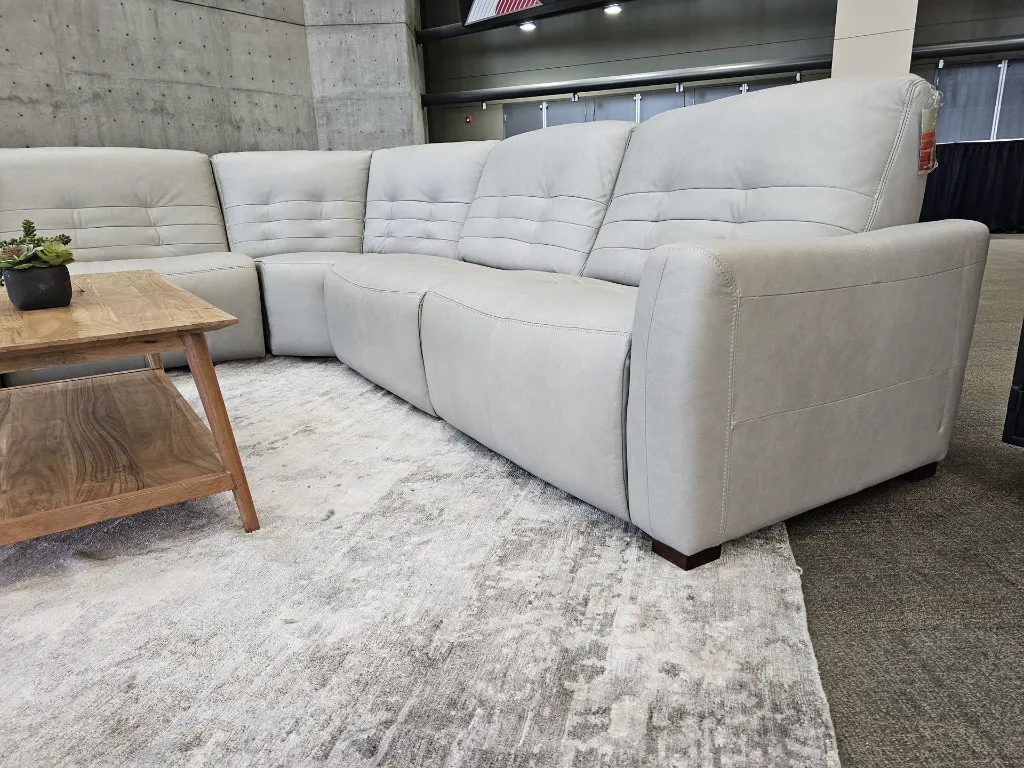 Marina leather sectional side detail.webp