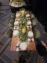 Organic forge dining table overhead.webp