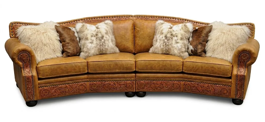 [13002] Cartwright Leather Conversation Sofa Legends