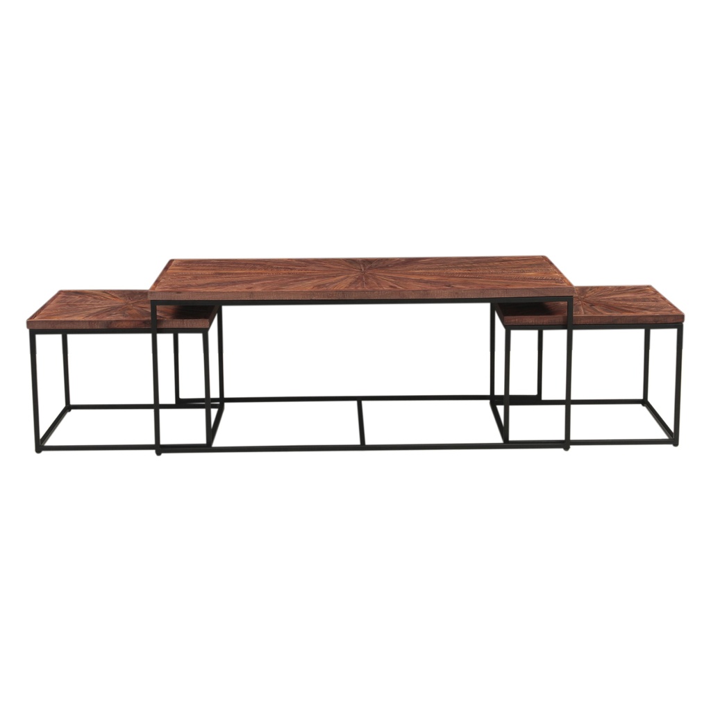 [FASR-NCT47S-BRS] Aster 47" Nesting Coffee Tables in Sunburst Brownstone