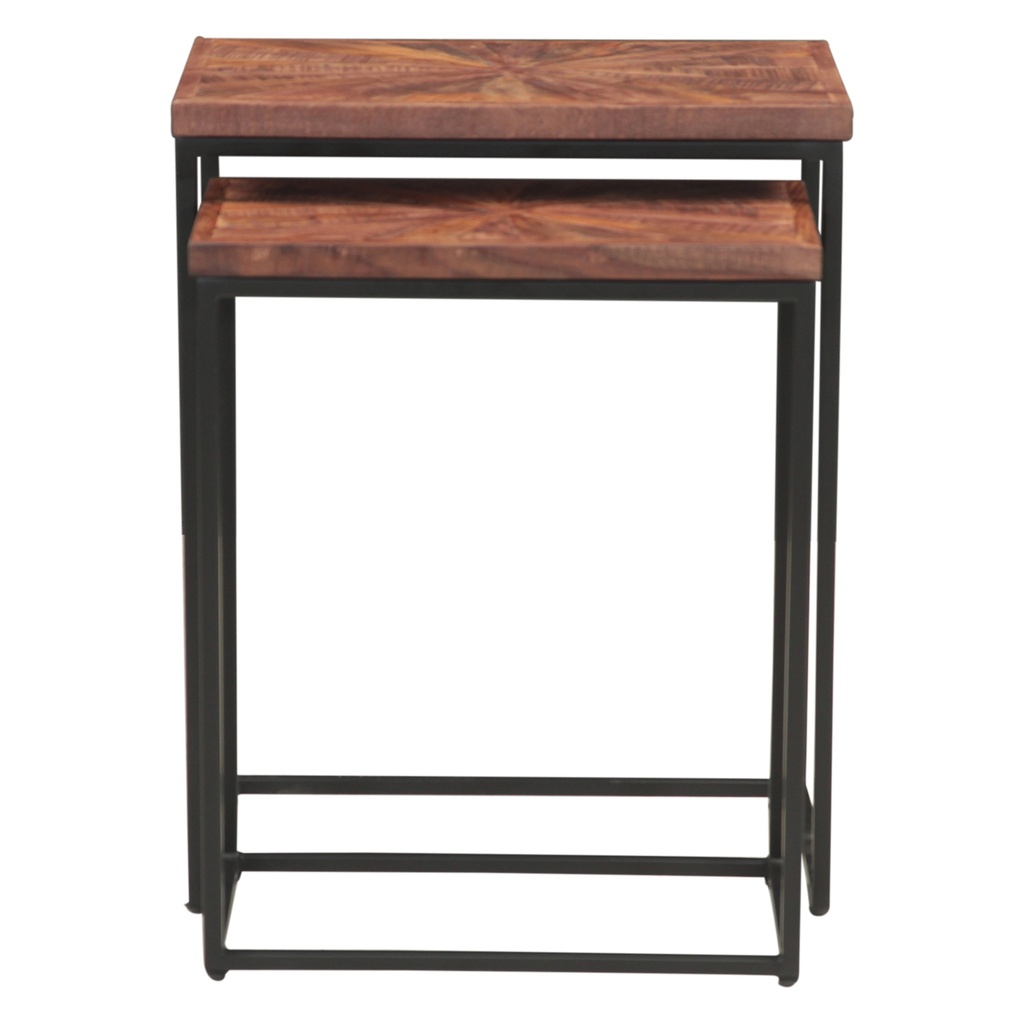 Aster 20" Nesting Side Tables in Sunburst Brownstone