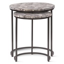 Calico 20" Nesting Tables in Chevron Pattern, Set 2