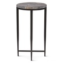 Calico 14" Side Table in Gray Septarian with Iron Base