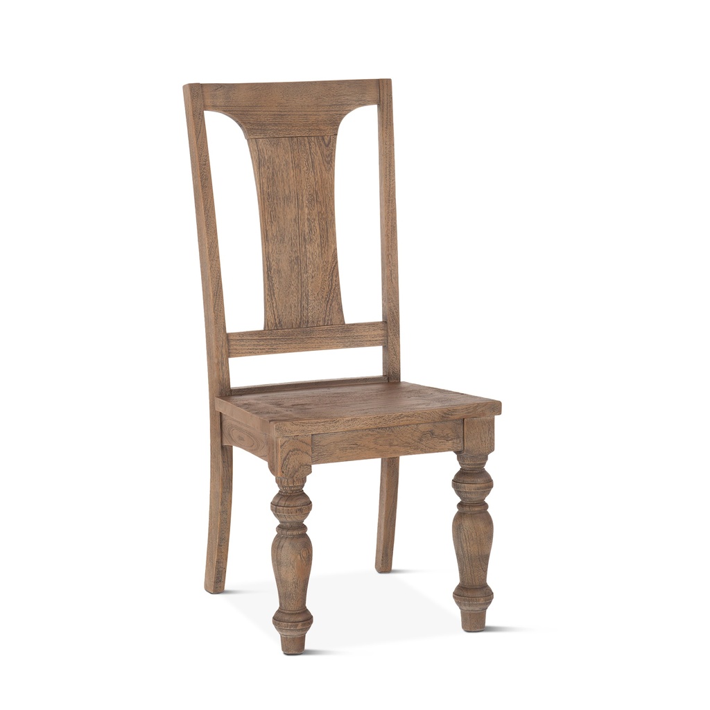 [FCP-DC18WRLWT] Colonial Plantation 18" Dining Chair in Weathered Teak