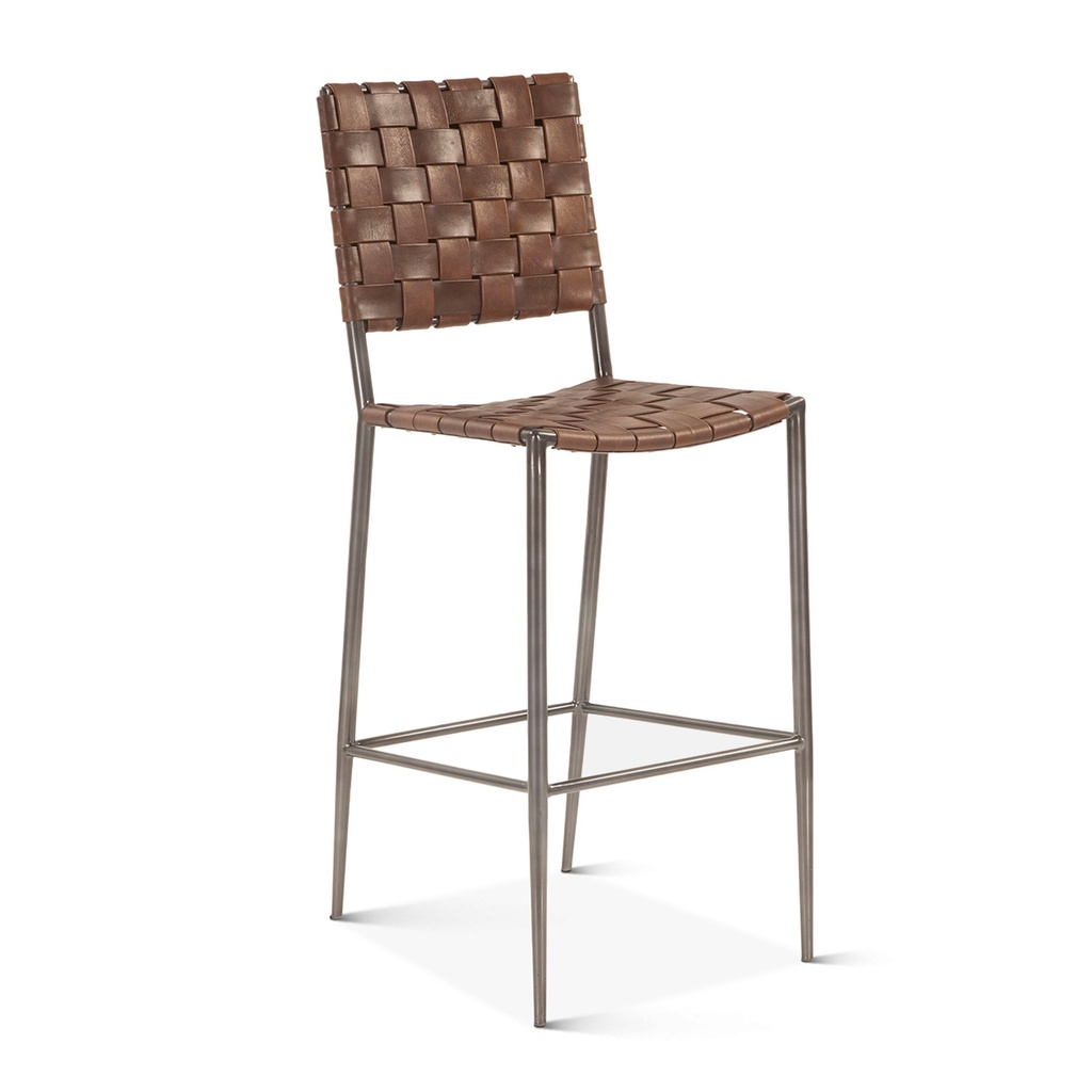 [FCPH-CC17TB] Copenhagen 17" Counter Chair in Tobacco Buffalo Leather with Iron