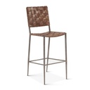 Copenhagen 17" Counter Chair in Tobacco Buffalo Leather with Iron