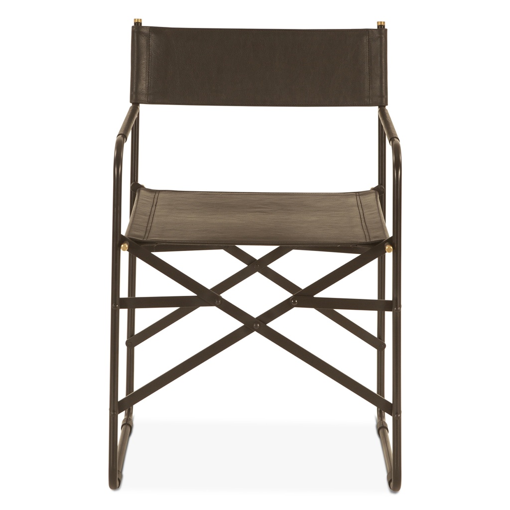 [FCPH-DIR19BLK] Copenhagen 19" Director's Chair in Black Leather