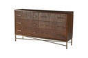 Cosmopolitan 69" Six Drawer Dresser in Honey Brown