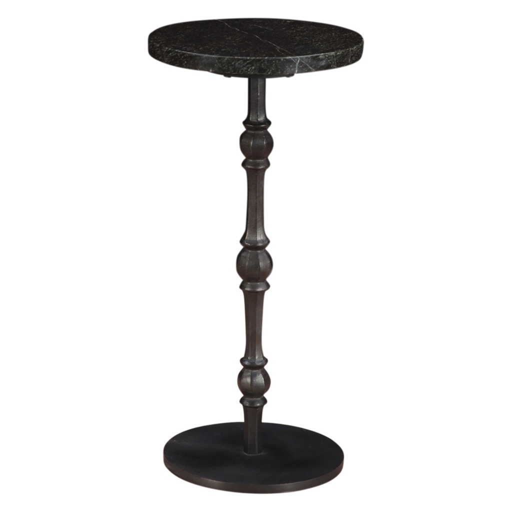 [FDE-ST10GM] Detroit 10" Side Table in Green Marble with Casted Base