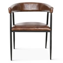 Essex Halstead 23" Dining Chair in Chestnut Leather
