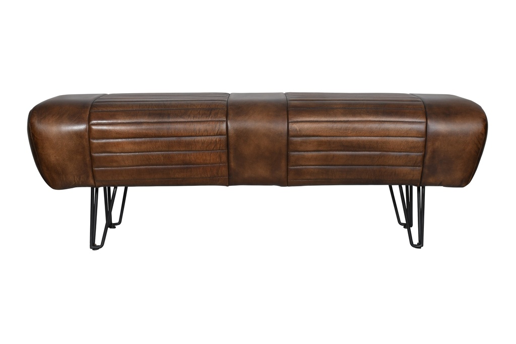 [FEX-LBN-AW] Essex Leeds 53" Bench in Antique Whiskey Leather