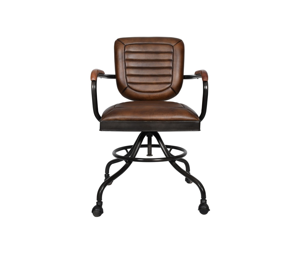 [FEX-OCH-AW] Essex Oden 24" Desk Chair in Antique Whiskey Top Grain Leather