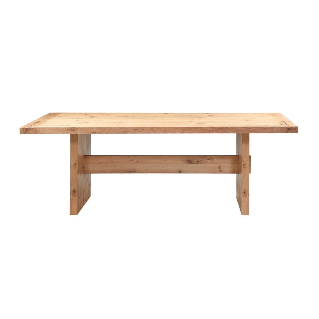[FFF-DT85DO] Flagstaff 85" Dining Table in Natural Distressed Oak
