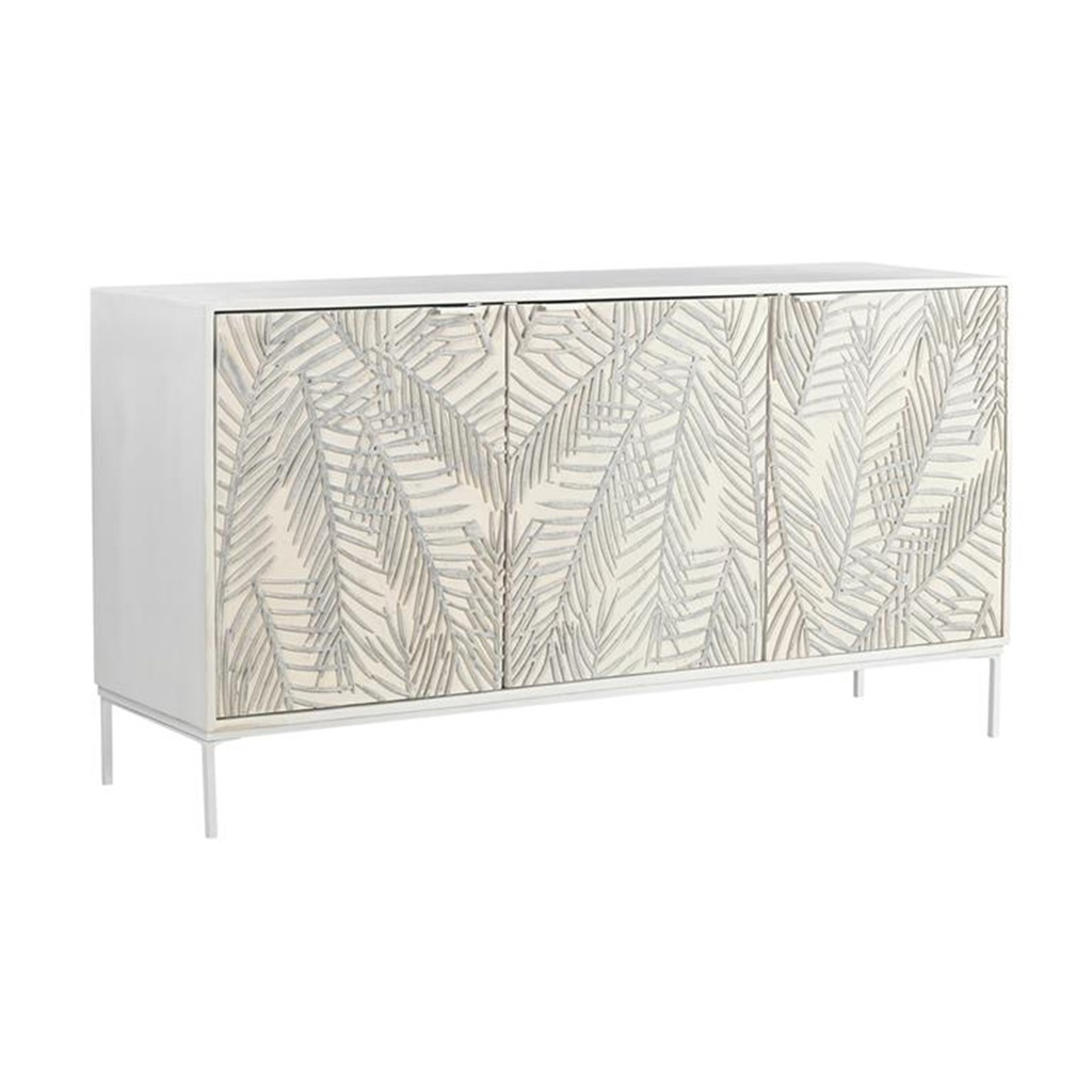 [FFN-SB57CW] Fern 57" Sideboard with Three Doors in Coastal White