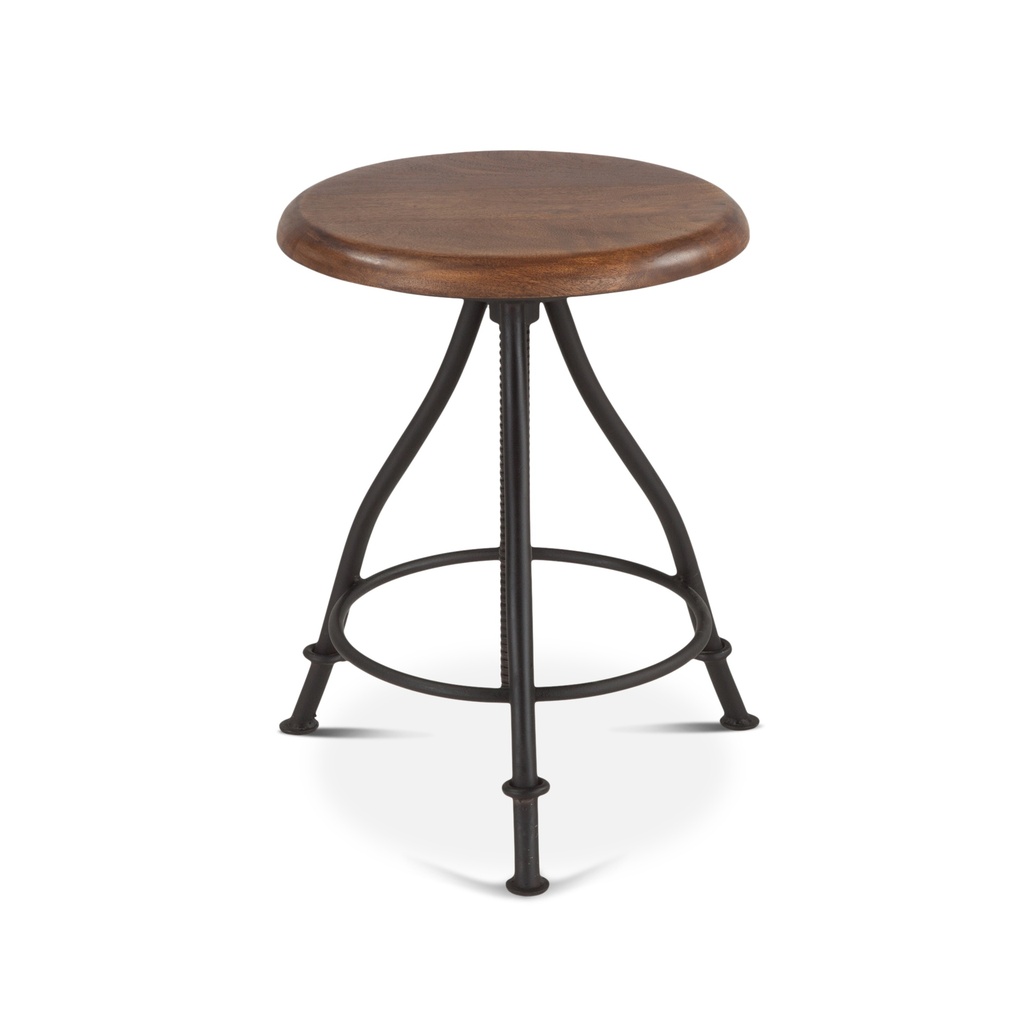 [FIL-SL13WN] Industrial Loft 13" Adjustable Stool in Walnut