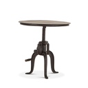 Industrial Loft 24" Adjustable Side Table in Matte Black