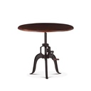 Industrial Loft 30" Adjustable Side Table in Walnut