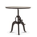 Industrial Loft 36" Adjustable Side Table in Matte Black