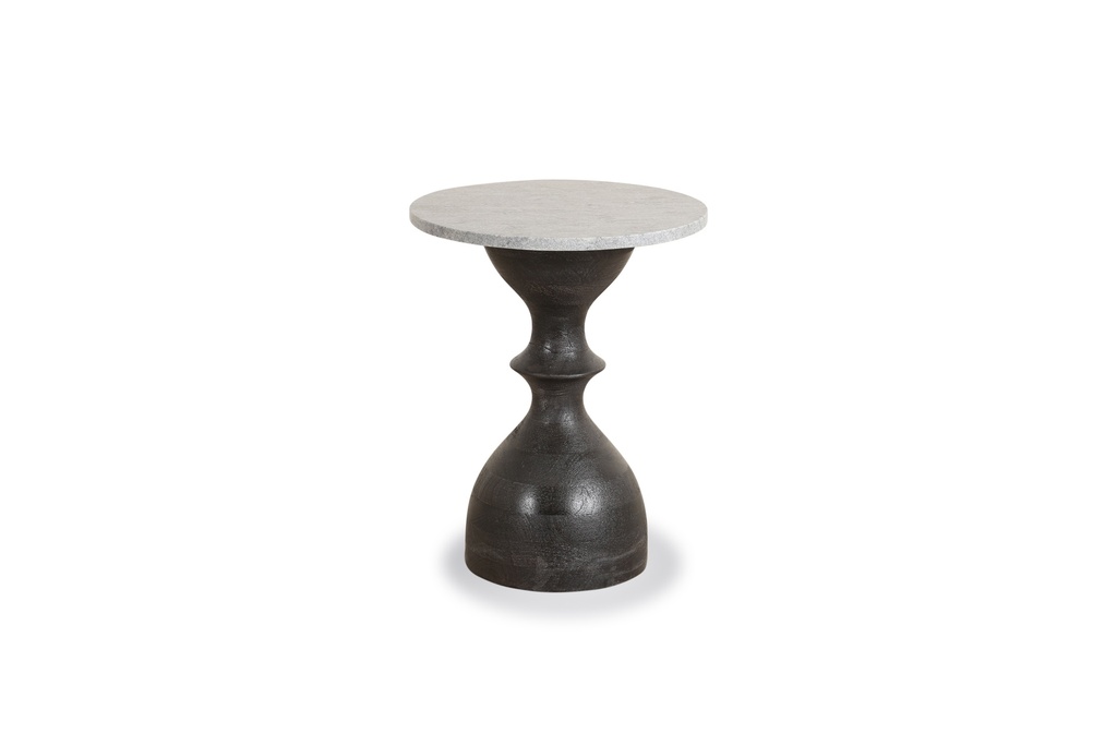 [FJAI-MAR-SMST2] Jaipur Martini 18" Black Side Table