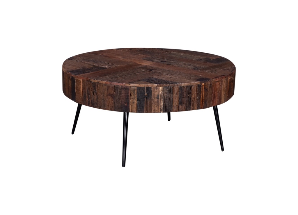 [FJI-RCT-RW38] Jaipur 38" Round Coffee Table in Reclaimed Wood