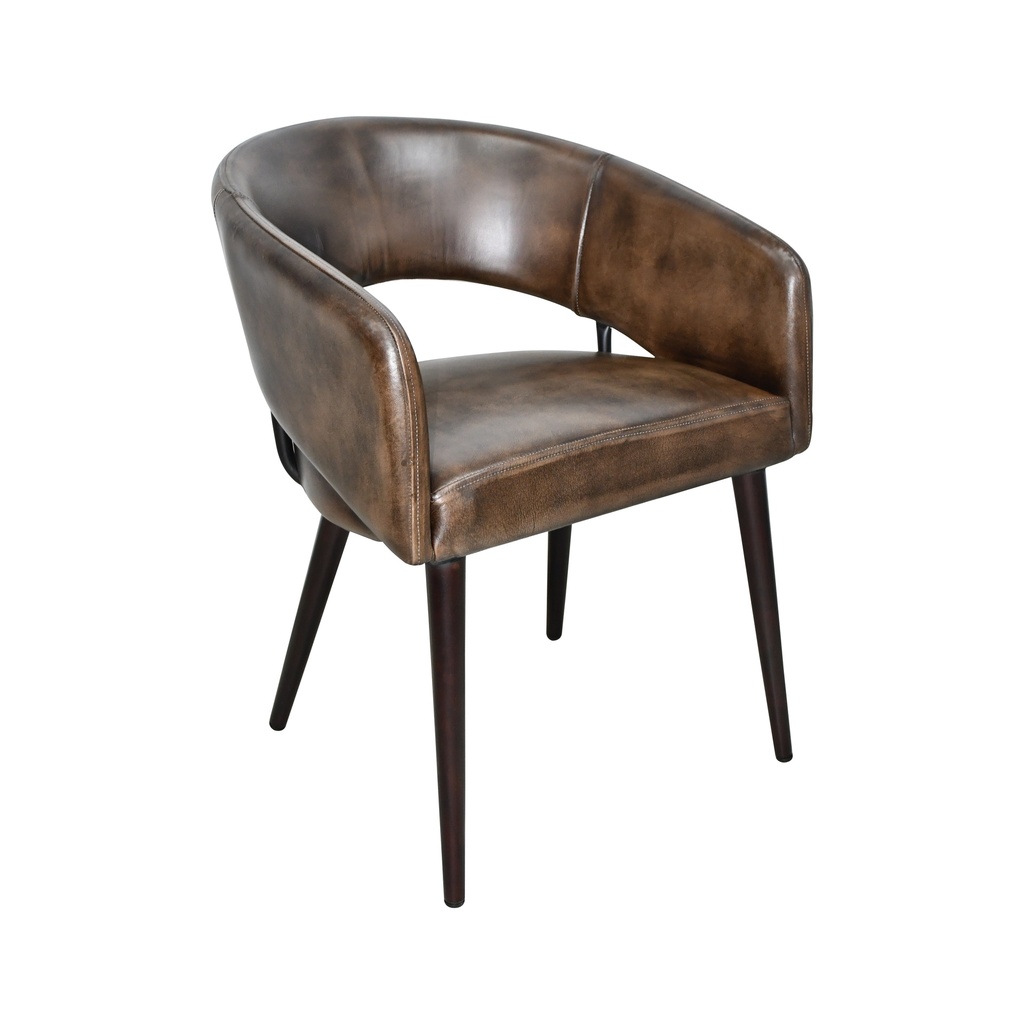 [FKT-DC23AW-WN] Kent Turner 23" Dining Chair in Antique Whiskey with Walnut Legs