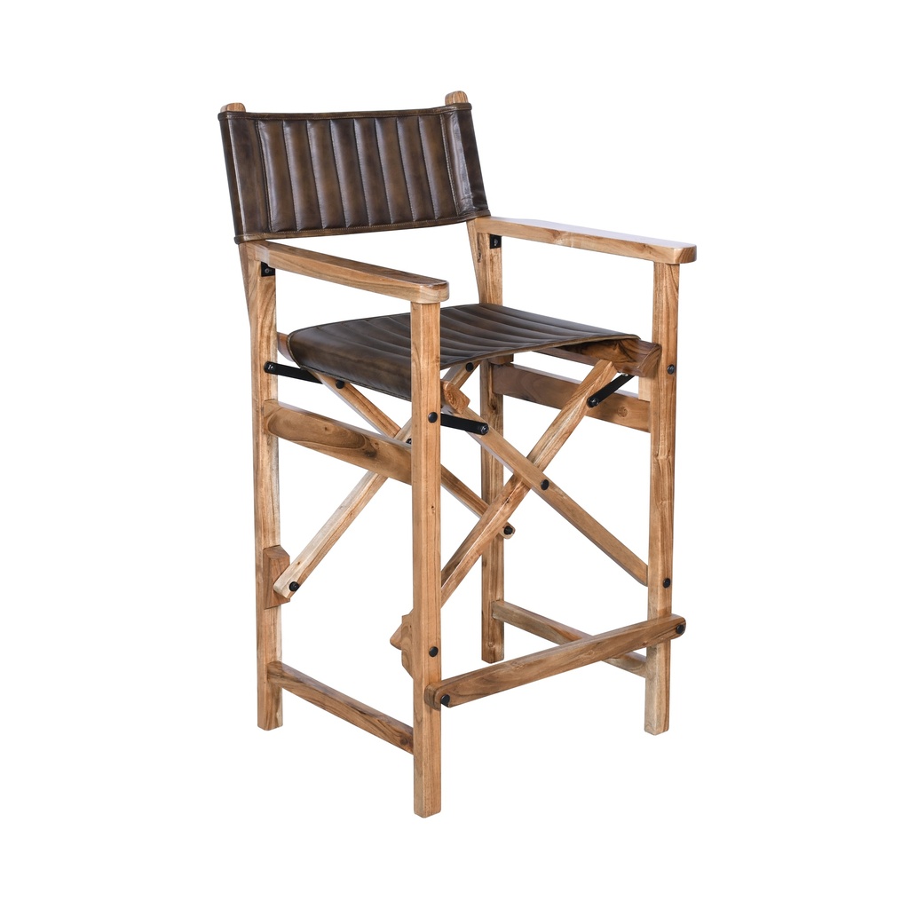 Leeds 23" Folding Counter Chair in Antique Whiskey