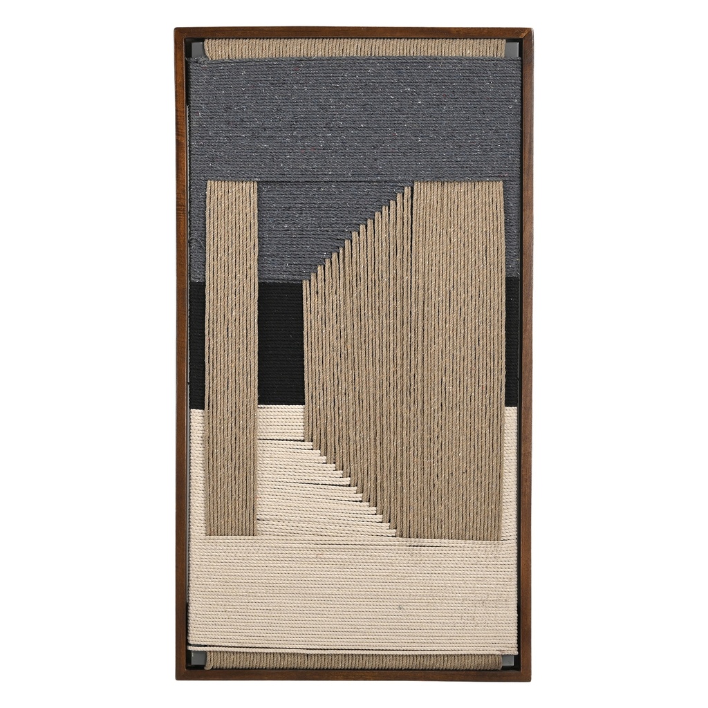 [FMAN-ART-BLU] Manila Woven Framed Art, Blue Grey