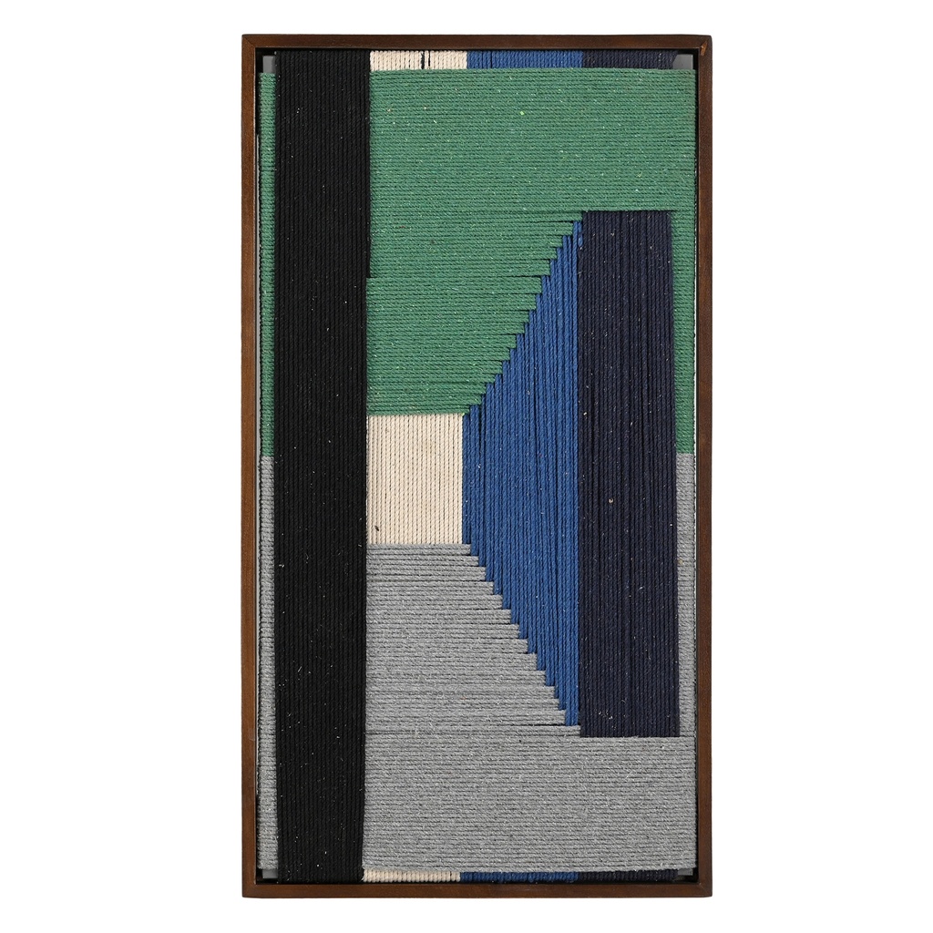 [FMAN-ART-GRN] Manila Woven Framed Art, Green