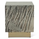 Mojave 20" Side Table in Desert Patina with Brass Base