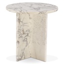 Nile 20" Side Table in Alabaster Marble