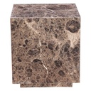 Nile 22" Drum Side Table in Dark Emperador Marble