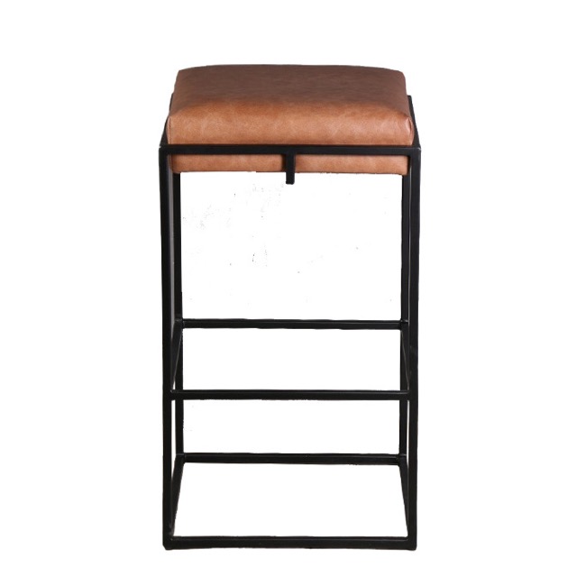 [FNY-CST17COG] New York 17" Backless Counter Stool in Cognac Top Grain Leather