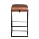 New York 17" Backless Counter Stool in Cognac Top Grain Leather