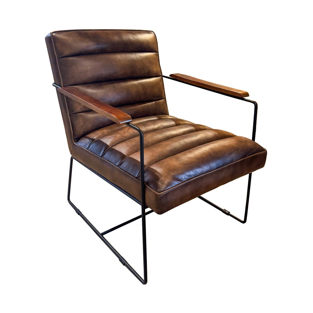 New York Tony Accent Chair in Antique Whiskey