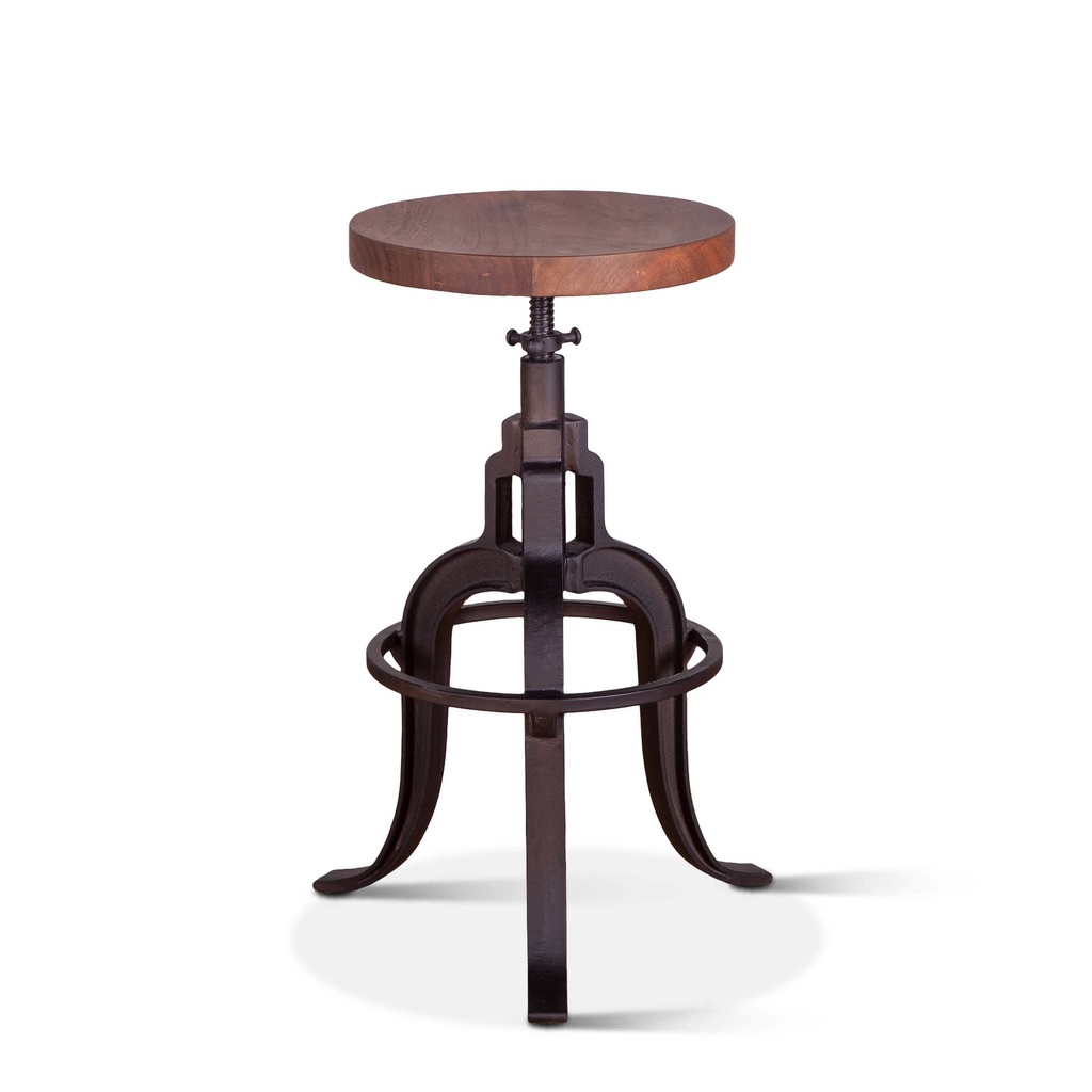 [FOF-STL14RWAZ] Organic Forge 14" Adjustable Stool in Raw Walnut