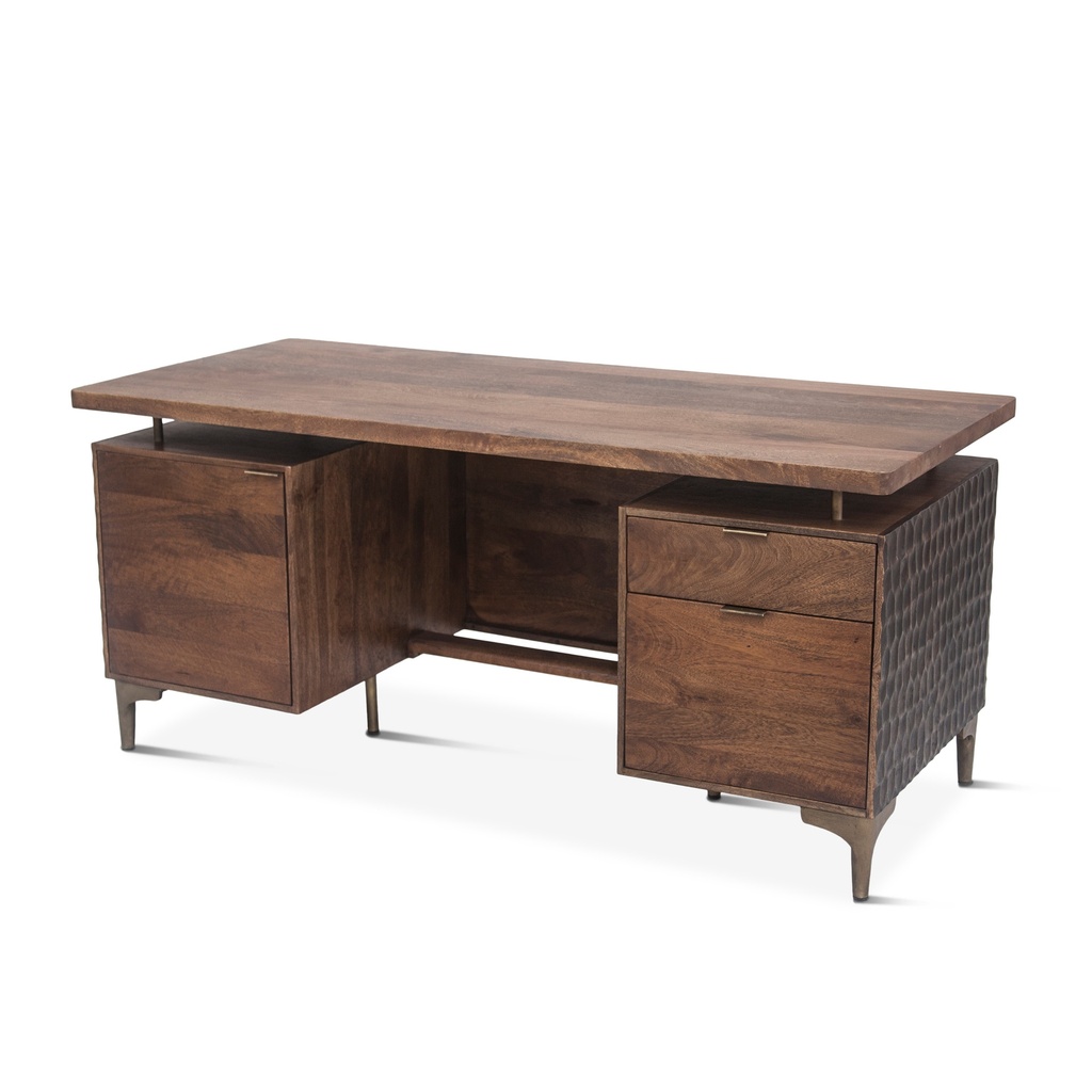 Santa Cruz 66" Office Desk in Two Tone