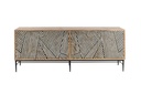 Solomon 80" Sideboard with Bone and Wood Inlay on Metal Base