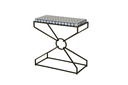 Taara 24" Side Table with Horn Inlay and Brass Base