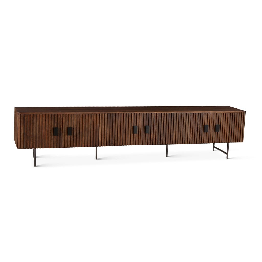 [FVE-PC98PB] Verbania 98" Plasma Cabinet in Pecan Brown