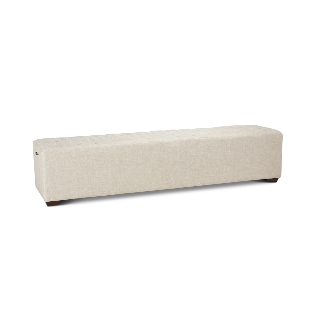 [G201-138-J08-47] D'Orsay 79" Upholstered Bench in Beige Linen