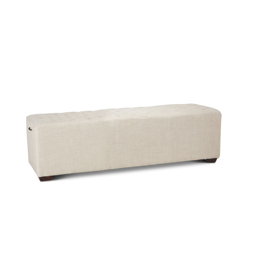 [G201-138S-J08-47] D'Orsay 59" Upholstered Bench in Beige Linen
