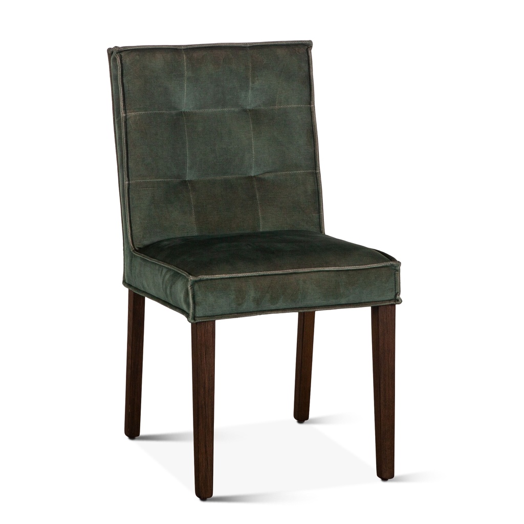 [G201-257-WG11-80] Madison 18" Dining Chair in Green Velvet with Dark Legs