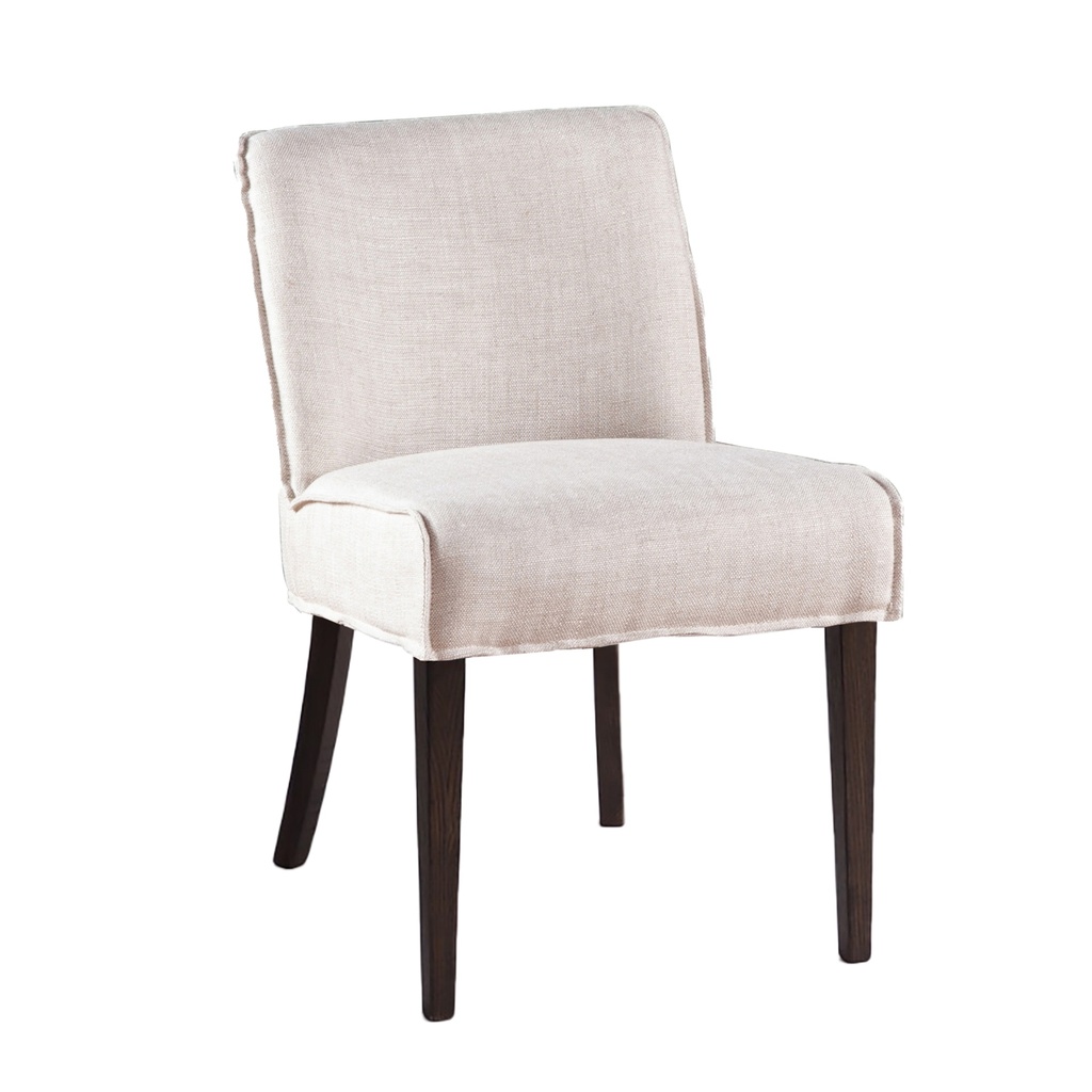 [G201-363-J08-80] Buddy 20" Dining Chair in Beige Linen with Dark Legs