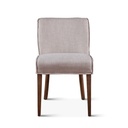 Buddy 20" Dining Chair in Beige Linen with Natural Legs