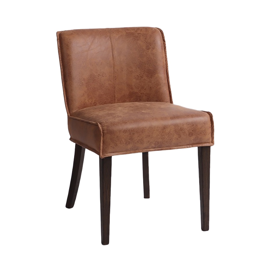[G201-364-341-80] Buddy 20" Dining Chair in Tan Leather with Matte Brown Legs