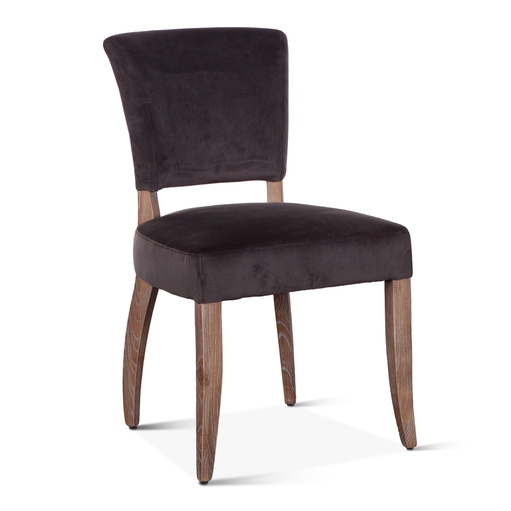 [G201-414-623-90] Mindy 21" Dining Chair in Asphalt Velvet with Napoleon Legs