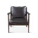 Bobby Accent Chair in Black Leather